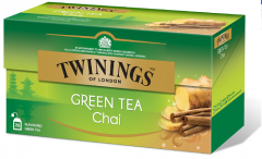 Чай Twinngs зеленый с имбирем, короб (25 пак.) 40 гр