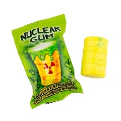 Жев.резинка 'Гигант Ядерный взрыв' (с наклейками) с начинкой лимон-лайм