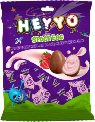 Конфеты с молочным шоколадом Heyyo Space Egg Клубника 125 гр