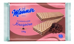 Вафли Manner Knuspino с шоколадным кремом 110 гр
