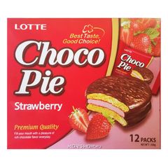 Печенье Lotte Сhoco Pie Strawberry 336 грамм