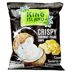 Кокосовые чипсы KING ISLAND из сердцевины пророщенного кокоса 40 грамм
