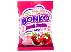 Карамель жевательная BONKO SWEET DOUBLE Малина и Клубника 100 гр