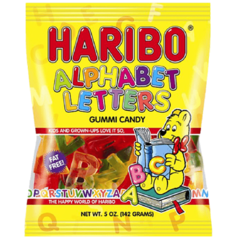 Жевательный мармелад 'HARIBO' буквы алфавита (Alphabet Letters)142 грамма