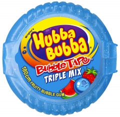 Жевательная резинка лента Wrigley's Hubba Bubba Triple mix 56 грамм