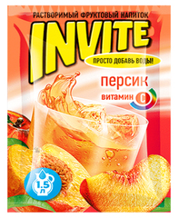 Растворимый напиток Invite Персик 9 грамм