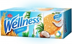Печенье Wellness цельнозерновое с кокосом и витаминами 210 грамм