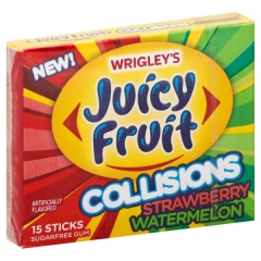Жевательная резинка Wrigley's Juicy Fruit Collisions Sfrawberry Watermelon