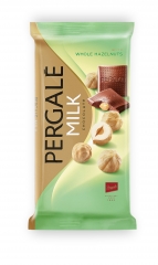 Молочный шоколад Pergale с цельным фундуком 100 гр