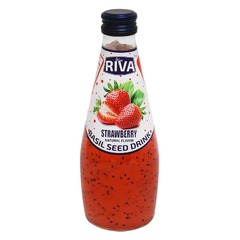 Basil seed drink Strawberry flavor 'Напиток Семена базилика с ароматом клубники' 290мл