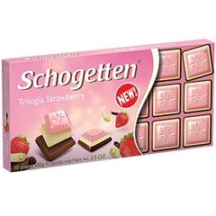 Шоколад Schogetten Trilogia Strawberry 'Трилоджия-Клубника' 100 грамм