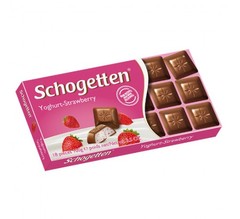 Молочный шоколад Schogetten Yoghurt-Strawberry 'Йогурт-Клубника' 100 грамм