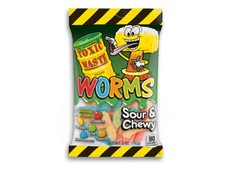 Жевательный мармелад с кислинкой Toxic Worms 142 грамма