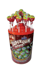 Леденец на палочке с жвачкой Super Gum Cola 16 гр