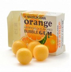 MARUKAWA жевательная резинка вкус Апельсин шары 8 грамм