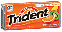 Жевательная резинка Trident Gum Tropical Twist 26,6 грамм
