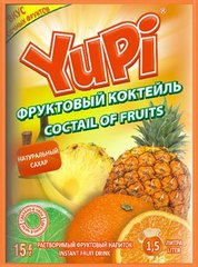 Растворимый напиток YUPI Фруктовый коктейль 15 грамм